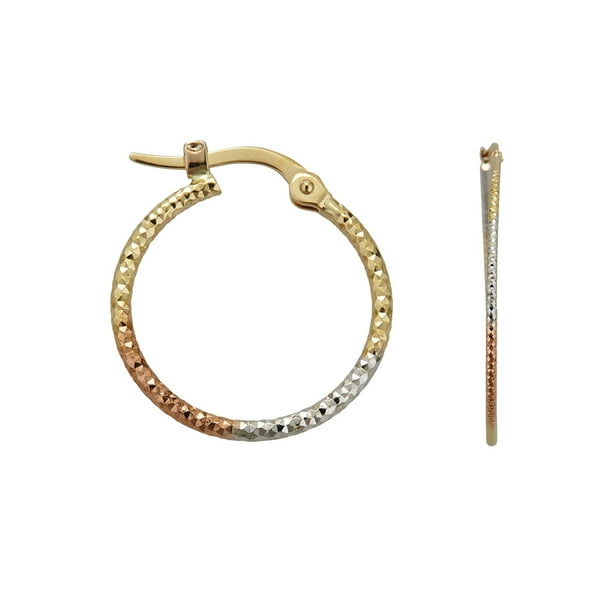 Beautiful 10K 1.5x30mm Diamond Cut Hoop Earrings Beautiful 10K 1.5x30mm Diamond Cut Hoop Earrings